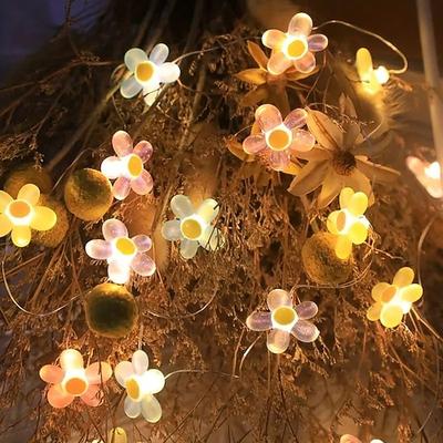 Girlandenlichterkette 2m 20LED Blumen-Themen-Beleuchtung für Geburtstag Hochzeitsfeier Zuhause Valentinstag Feiertagsatmosphäre Dekoration batteriebetrieben