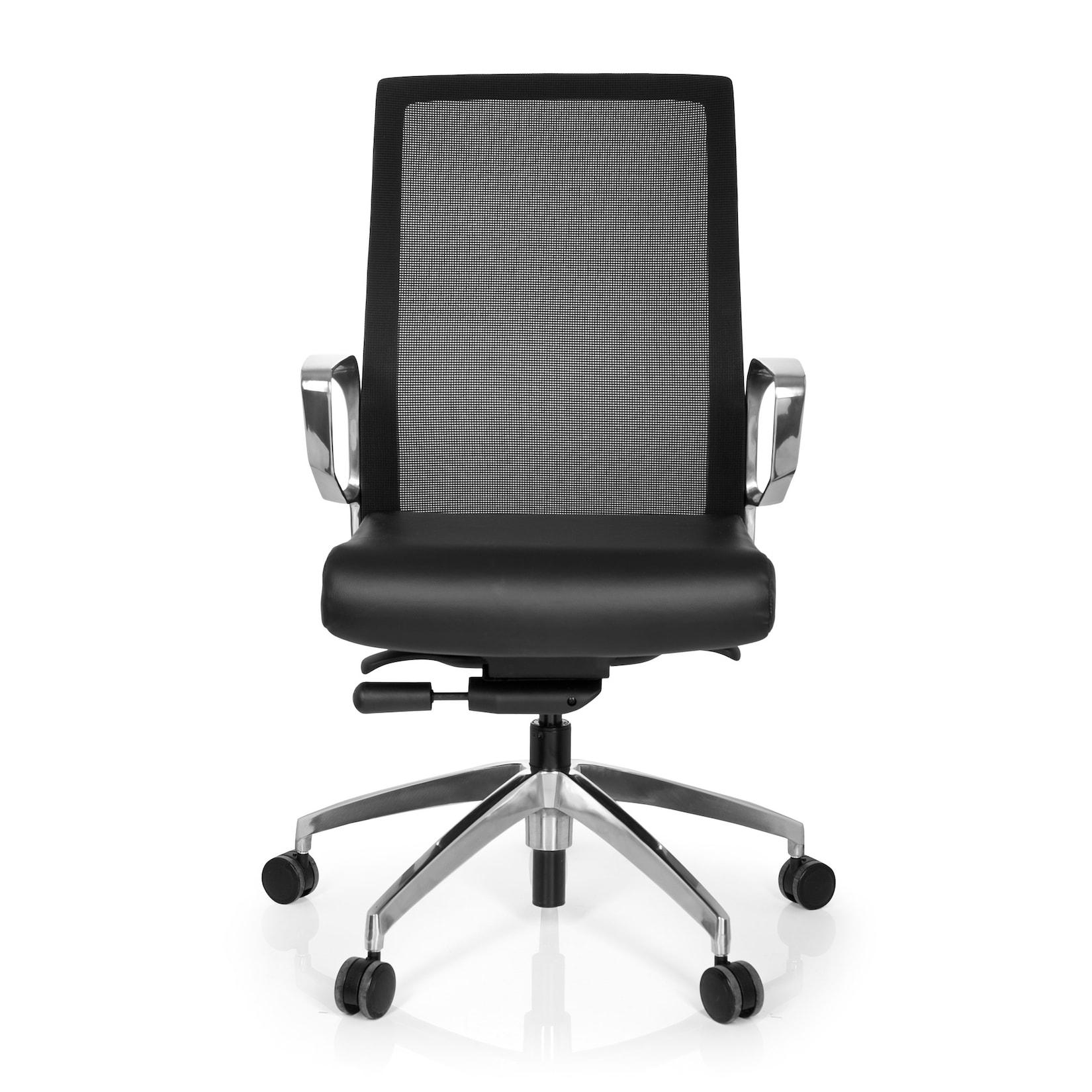 hjh OFFICE Profi Bürostuhl PROVIDER NET Kunstleder mit Armlehnen
