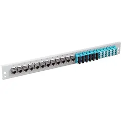 EFB 53036.2 Frontplatte 1HE 12x Keystone + 12x SC- Duplex, RAL7035 530362