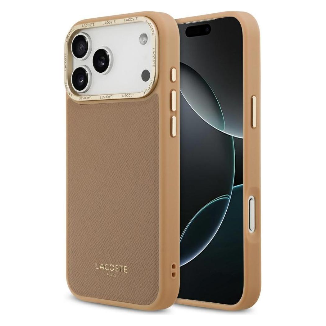 Lacoste Champs Elysees Gold Logo MagSafe Case for iPhone 17 Pro Max Pink (Apple iPhone 17 Pro Max) (63025109)