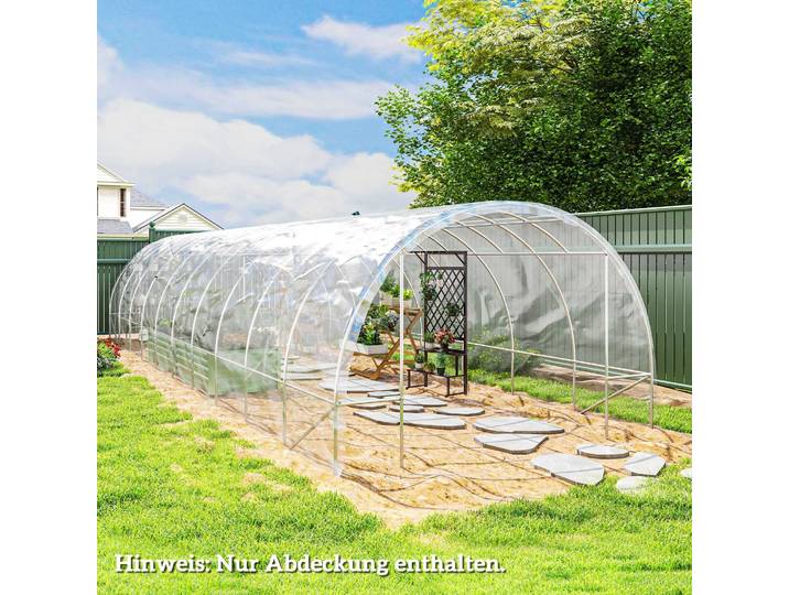 Film de serre 6x10m, Film de jardin étanche avec Protection UV, Film plastique Extra épais résistant aux déchirures pour serres