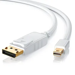 CSL Mini DisplayPort zu DisplayPort Audio- & Video-Kabel, FullHD MiniDP Monitor Kabel, Verbindungskabel - 2m