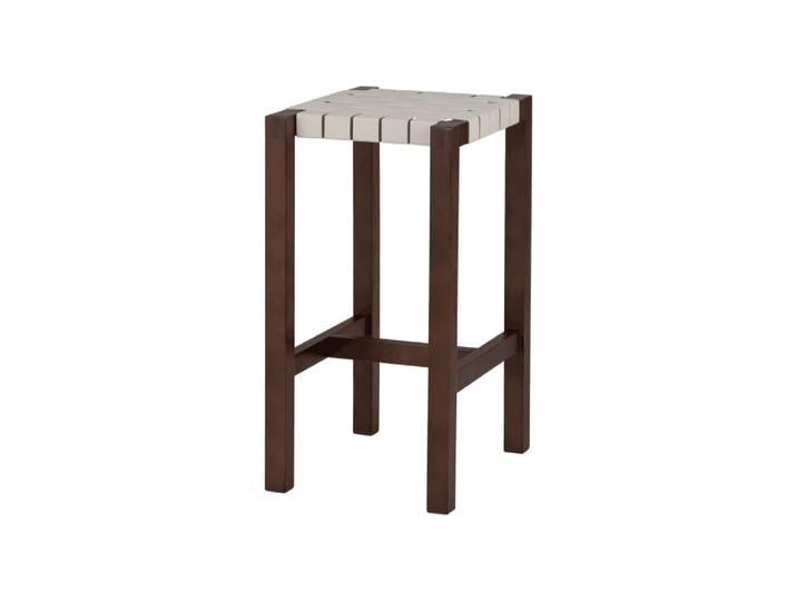 Tabouret toli en bois avec assise tissée 68 cm