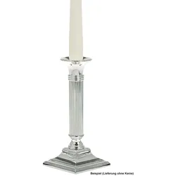 Kerzenleuchter glatt poliert "Faden/Rillen" 19 cm