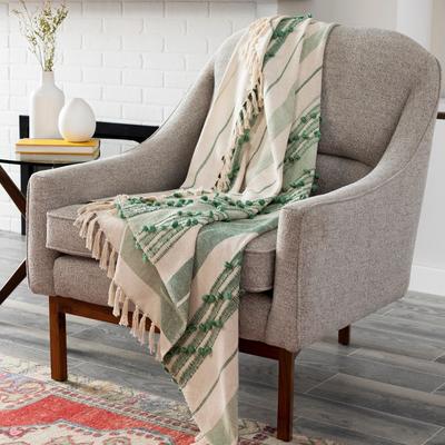 "Livabliss Edelo Global Hand Woven 50"" x 60"" Cotton-Blend Throw"