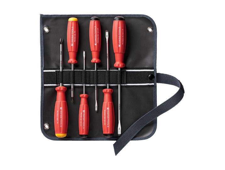 Schraubendreher PB SWISSTOOLS SwissGrip PB 8560 6-teilig , silber (silberfarben), Stahl, Schraubendreher, Schraubendreher