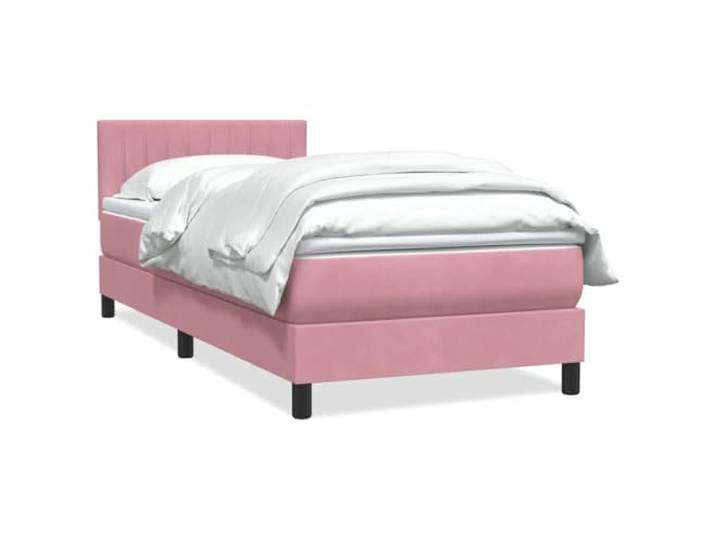 RJPLMFV Lattenrost mit Matratze, Rosa, 80 x 220 cm, Velours Taschenfedern, verstellbarer Kopf, abnehmbarer Matratzenauflage, Premium-Komfort