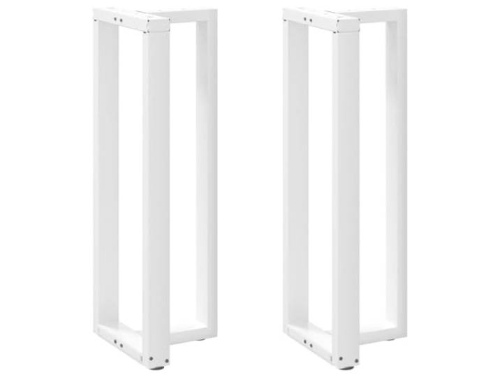 HGDFWRQW Stehtischbeine 2er Set T-Form Bartisch Kufen Weiß 110cm Stahl Perfekt fuer Kueche und Gastronomie: Hoehenverstellbare Nivellierfuesse sorgen fuer kratzfreien Stand auf unebenen Boeden.