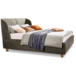 Segmüller Werkstätten Polsterbett CarlaLS Stoff Grau Dunkelgrau 160 x 200 cm