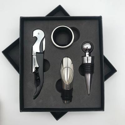 Inspire Daily Merch Elegant Wine Opener Gift Set Stainless Steel Bottle Opener, Vacuum Stopper & Pourer Bar Tool b