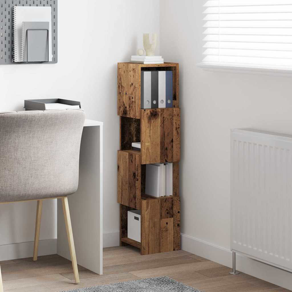 Metro Corner Accent Chest Old Wood 102cm H x 25.5cm W x 25cm D