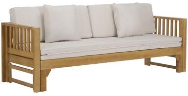 "SAFAVIEH Outdoor Napoli 26.06-Inch Convertible Wood Bench, Modern - 26"" W x 78"" D x 24"" H"
