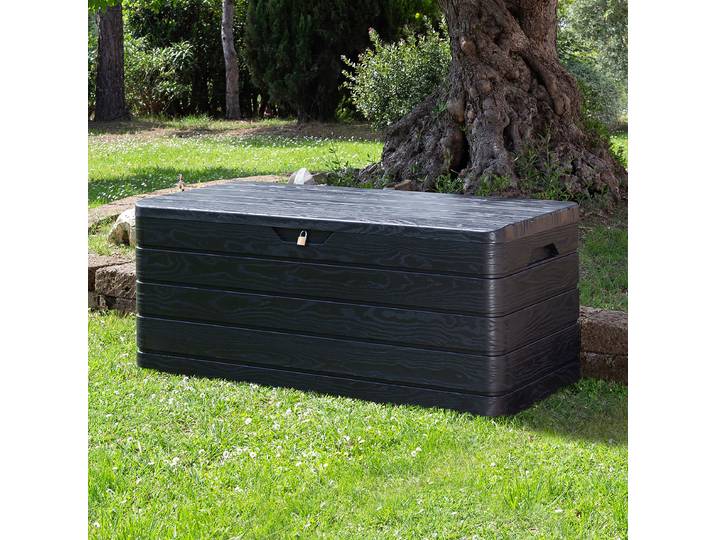 Auflagenbox Dolomiti 152 x 72cm Schwarz/Schwarz
