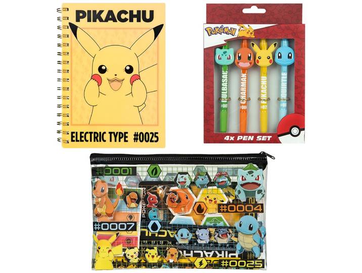 Notizbuch UNDERCOVER Pokémon , Kinder, bunt, Notizbücher Notizbuch, inkl. 4 Kugelschreiber sowie Schreib- und Bastelutensilien