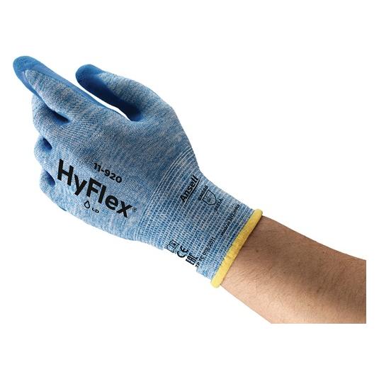 Ansell Handschuhe HyFlex 11-920 Grösse 8 blau EN 388 PSA-Kategorie II (8) (11-920-8)
