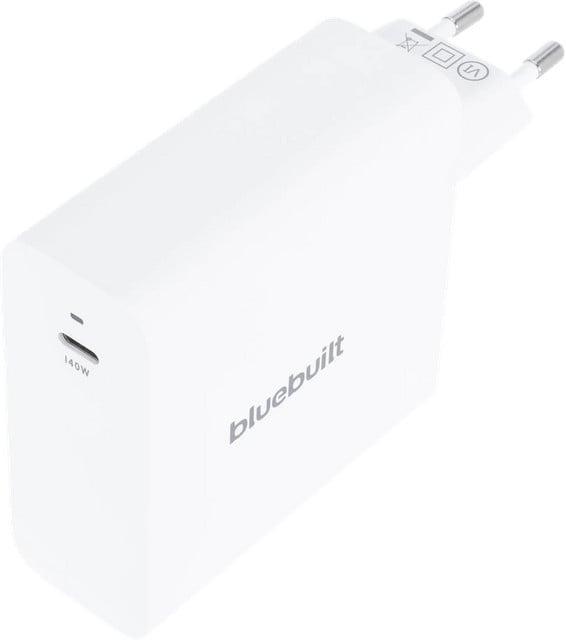 BlueBuilt 140W GaN USB-C Oplader Wit
