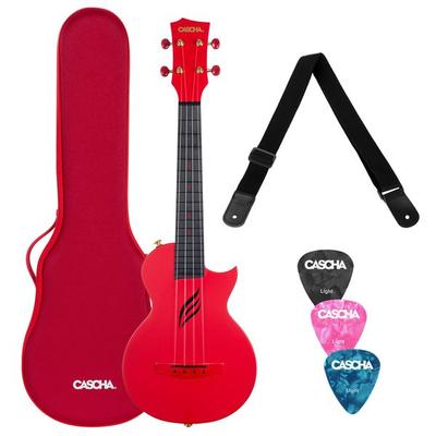 Ukulele Carbon Fibre Red Set -