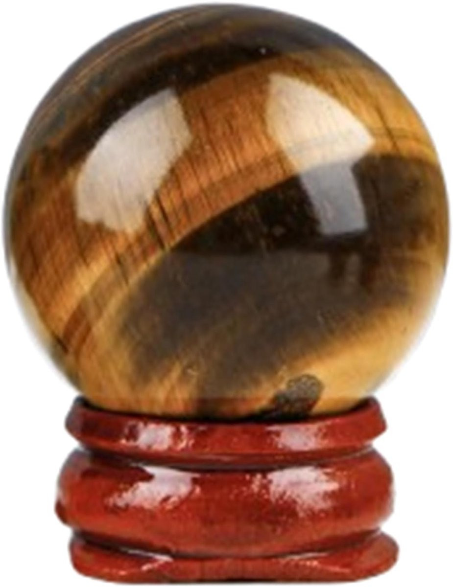 Kristallen Bol Tijgeroog - Goudbruine Edelsteen Bal voor Interieur Decoratie en Waarzeggerij