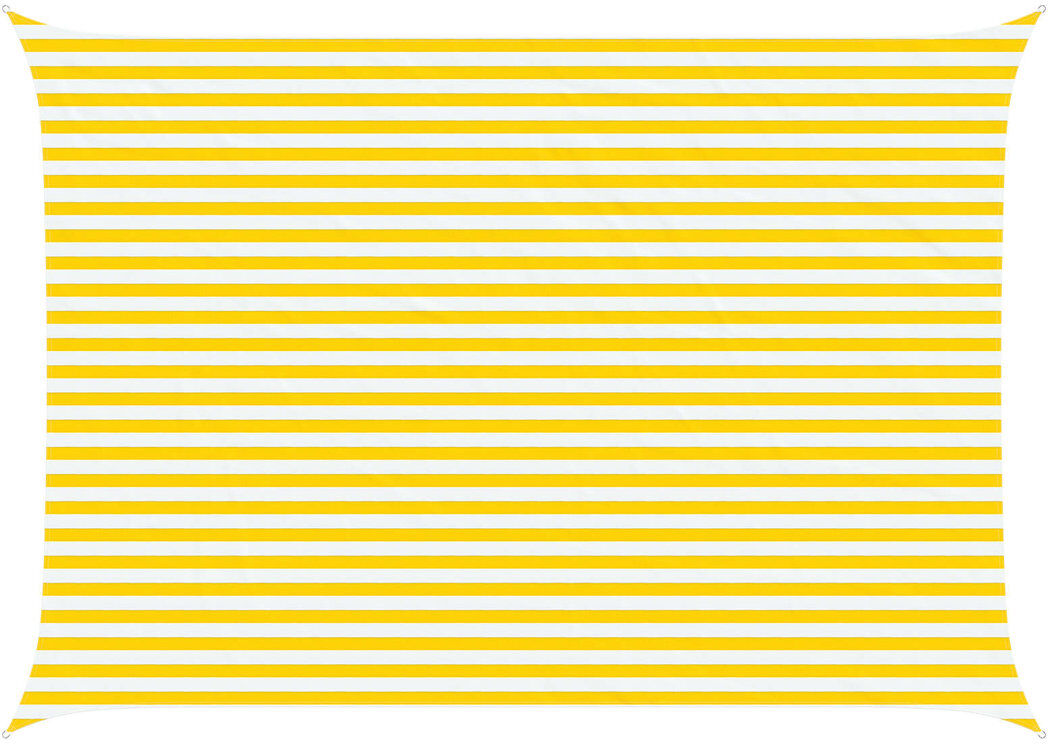 Vidaxl Sunshade Sail Oxford Fabric Rectangular Patio Shade Sunscreen Canopy Yellow/White 3.5m W x 5m L