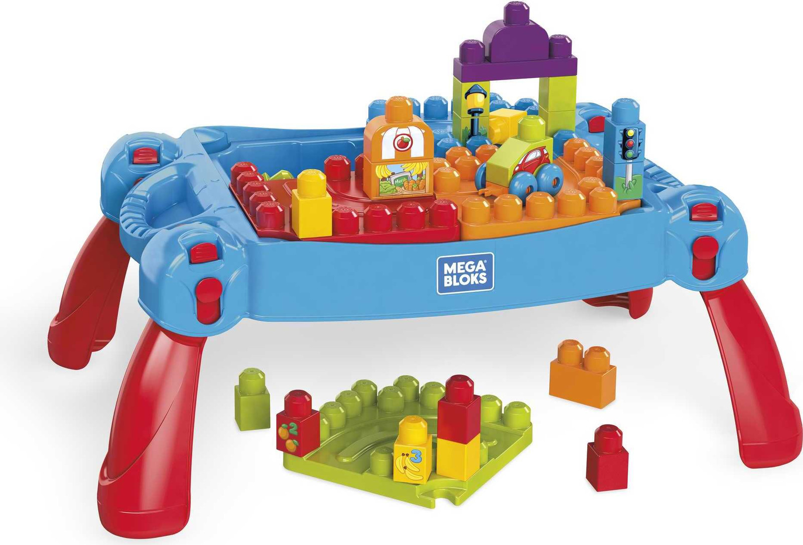 Mattel Mega Bloks Bouw- en speeltafel met 30 onderdelen