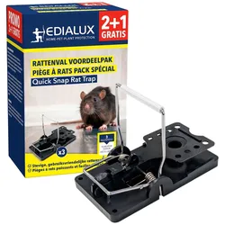 Edialux Quicksnap Rattenfalle, Promopack 2+1 Stück
