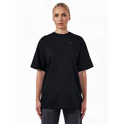 Oversize-Shirt TRUEPRODIGY "Haram F Logo Stickerei Oversized Rundhals", Damen, Gr. L, schwarz, Obermaterial: 100% Baumwolle CO., Rundhals, Shirts