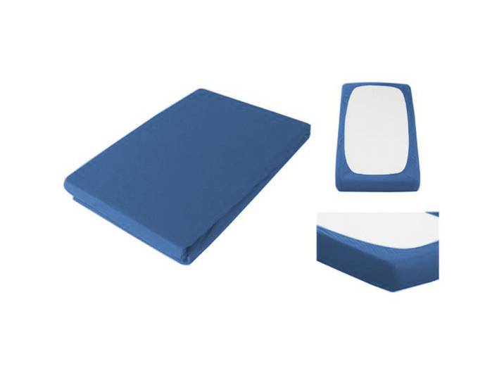 Living Home Fixleintuch Boxspring Premium blue Baumwolle/Kunstfaser 90 x 200 cm - Material: 97% Baumwolle, 3% Elasthan - Fixleintuch Boxspring