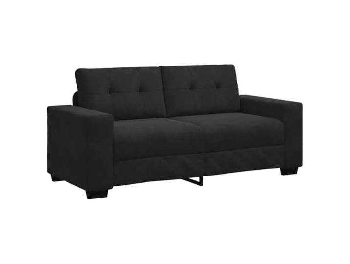 vidaXL Zweisitzer-Sofa Schwarz 180x77x82 cm Samt