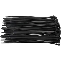 Standard-Kabelbinder: schwarz 250 x 4,8mm 1 Pack = 100 Stück WKK Befestigungsmaterialien