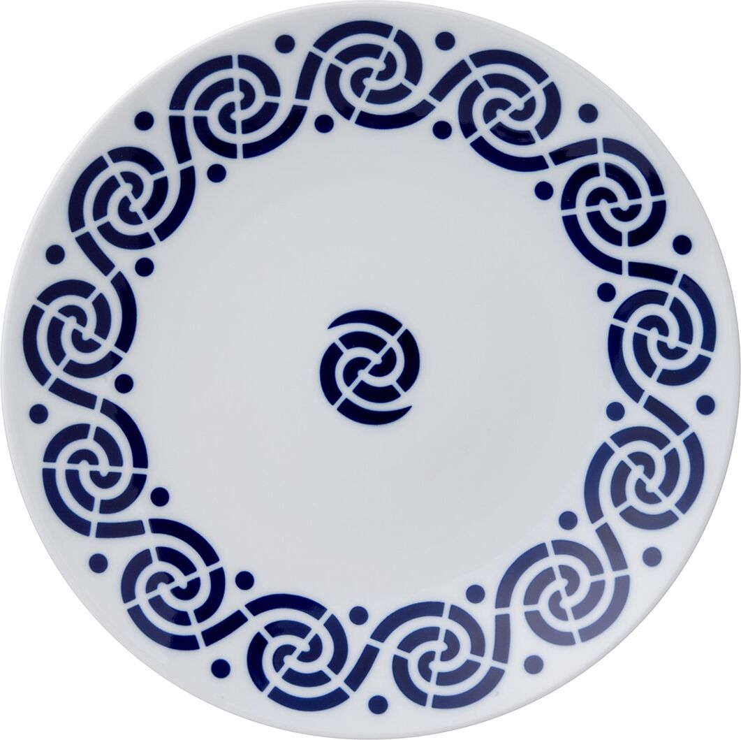 Sargadelos Plato llano Espiroide . Azul