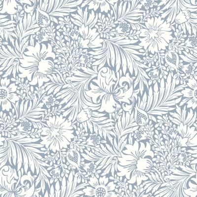 Erin & Ben Co. Erin & Ben Wedgewood Blue Modern Acanthus Peel and Stick Wallpaper