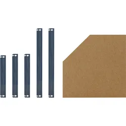 shelfplaza HOME 60x30 cm Fachboden-Set Eckregal in blau für HOME Eckregale