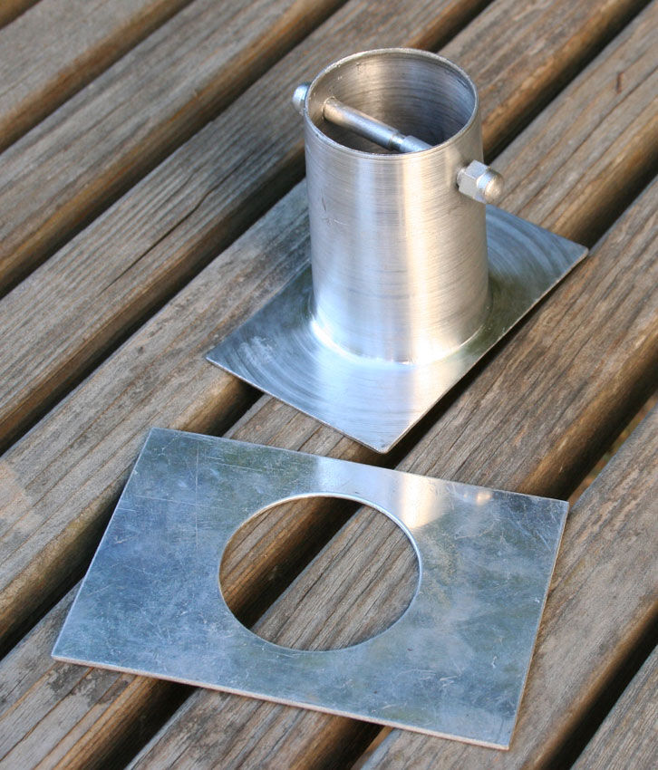Collegamento In Alluminio Forhome® Per Catena Pioggia A Grondaia H 3" Diritto