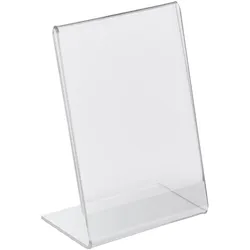 L-Aufsteller, Acryl Hochformat | A8, Acryl (PMMA), transparent