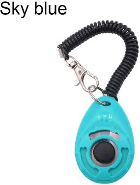Quick Pick Pro Adjustable Dog Training Clicker With Wrist Strap & Keychain For Positive Pet Training sky Blue