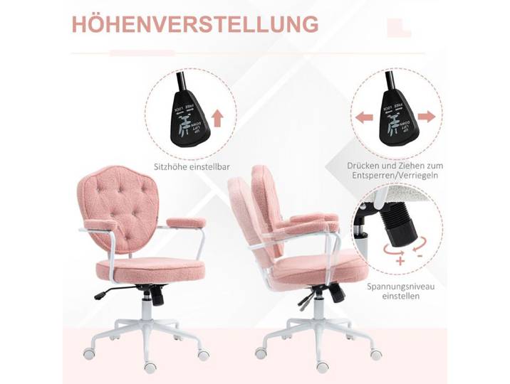 Feuille épaissie chaise de bureau chaise de bureau ergonomique avec fonction rocker couvercle avec bouton chaise d'ordinateur régl