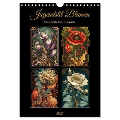 Jugendstil Blumen (Wandkalender 2027 DIN A4 hoch), CALVENDO Monatskalender