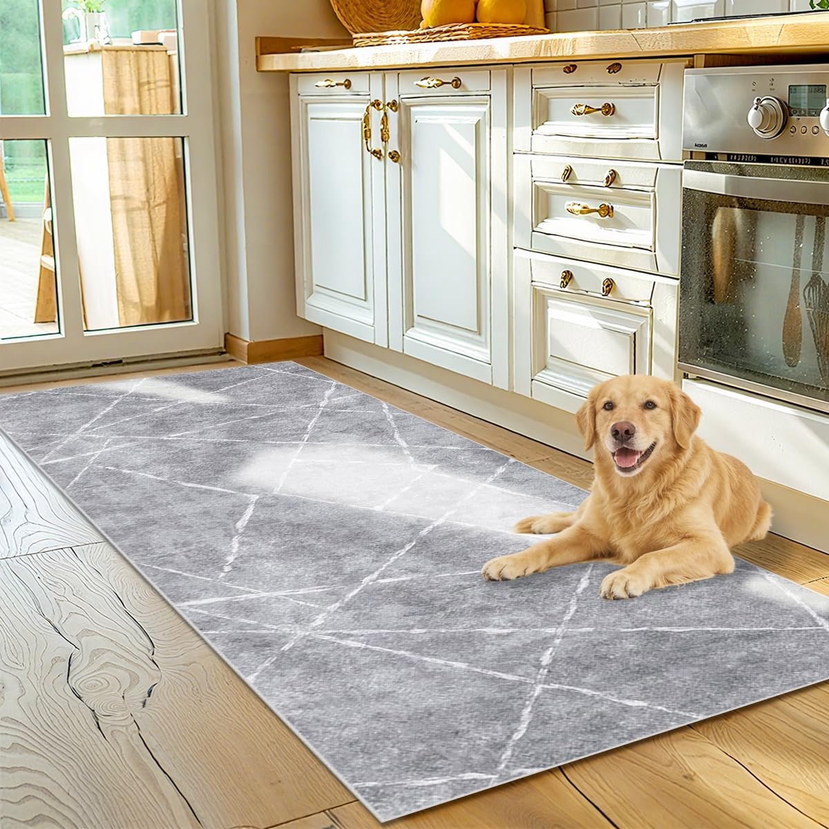 Vintage Vloerkleed Runner met Antislip Onderkant voor Hal, Keuken of Woonkamer
