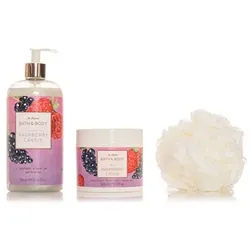 M.ASAM® Raspberry Cassis Duschgel 750ml, Körpercreme 500ml, Duschblume