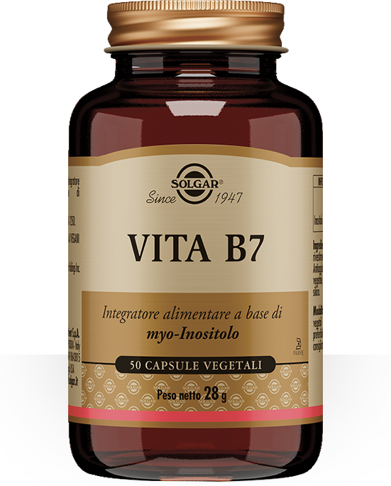 SOLGAR IT. MULTINUTRIENT SpA Solgar - Vita B7 50 capsule vegetali integratore alimentare myo-inositolo