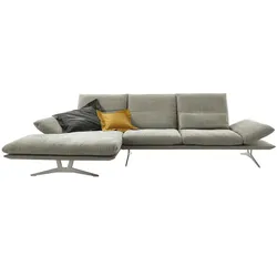 KOINOR Ecksofa aus Flachgewebe Francis ¦ grau ¦ Maße (cm): B: 314 H: 93 T: 159.0