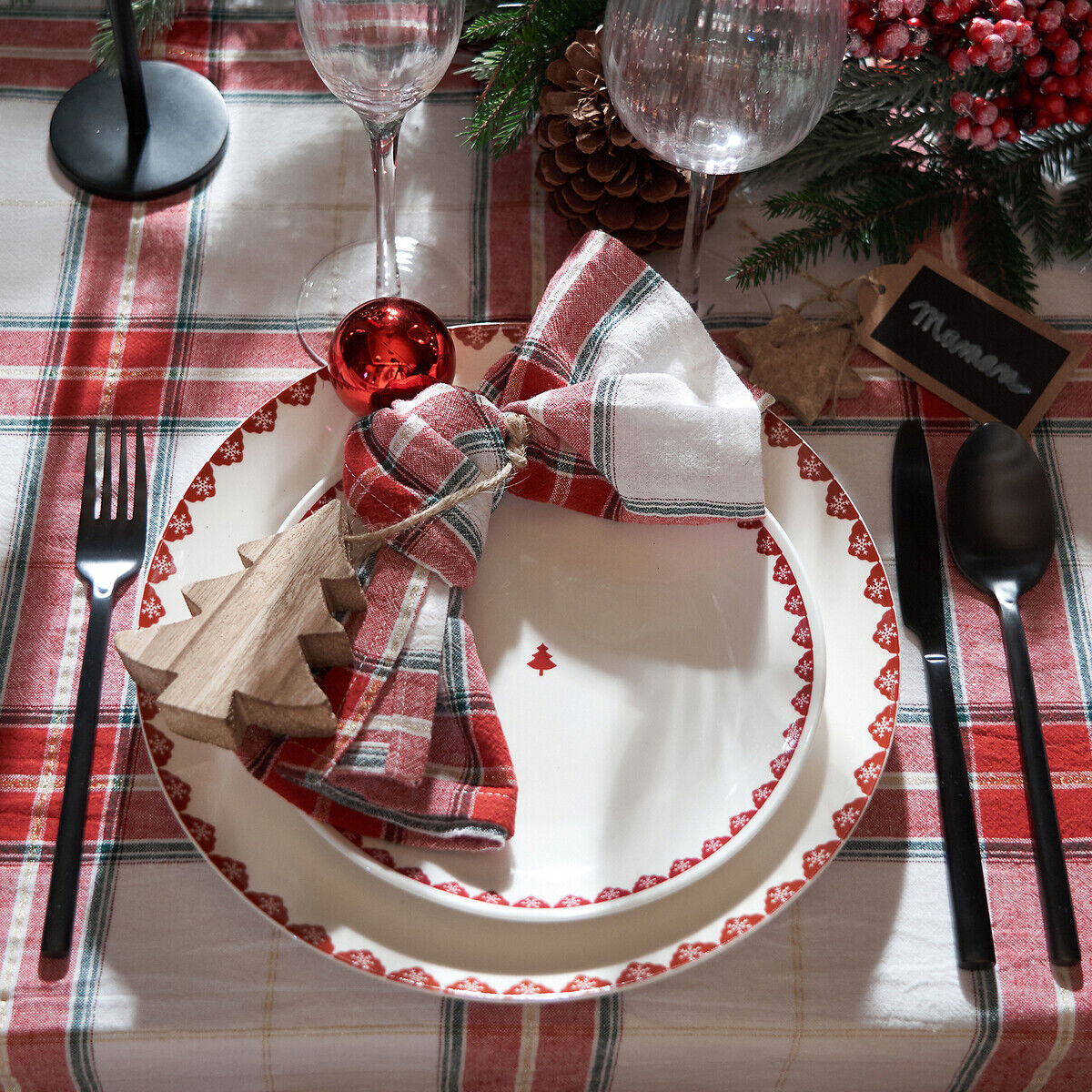 LA REDOUTE INTERIEURS Lot de 4 serviettes de table Thanksgiving