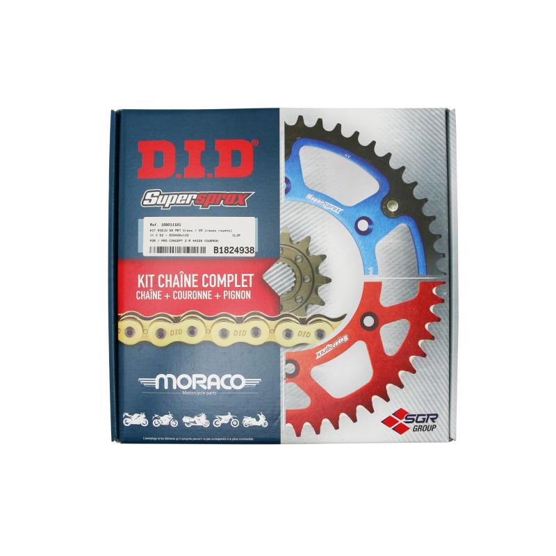 Kit chaîne DID acier Rieju 50 MRT Cross / SM 09-