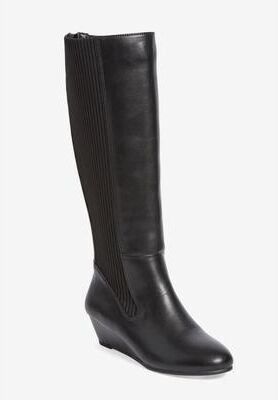 Women's The Briar Tall Wide Calf Boot By Comfortview by Comfortview in Black (Size 10 M)