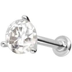 14 Karat Gold Labret mit Innengewinde MOISSANIT