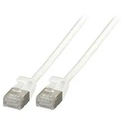 DNTE Patchkabel RJ45 U/FTP Cat.6A TPE 4,0mm 0,5m weiß