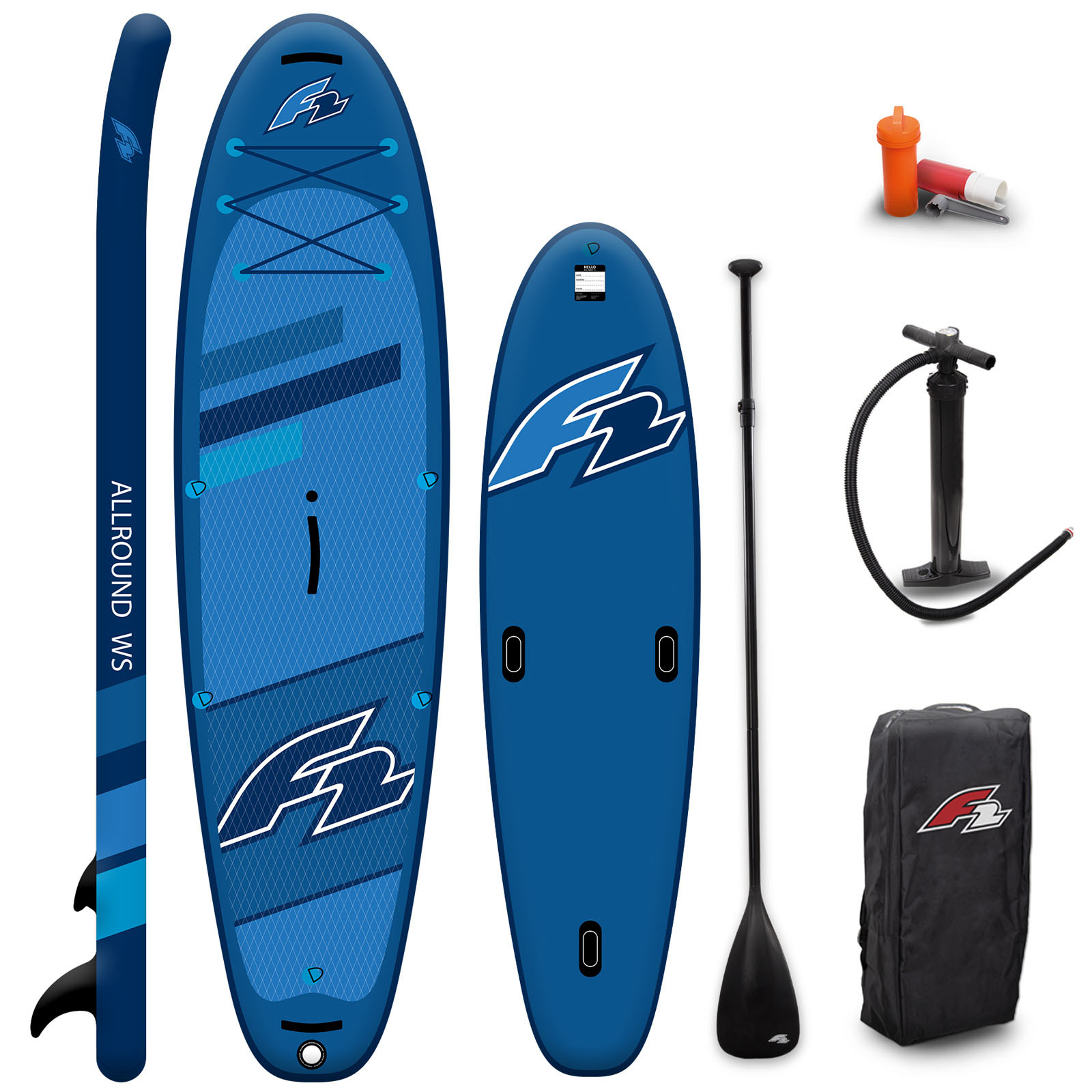 F2 SUP Stand Up Paddle Board Allround Air WS 10'5'' Blau