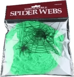 Inspire Curations Artificial Stretchy Spider Web Halloween Spider Web Decoration For Haunted Houses & Spooky Party Scenes green 20g