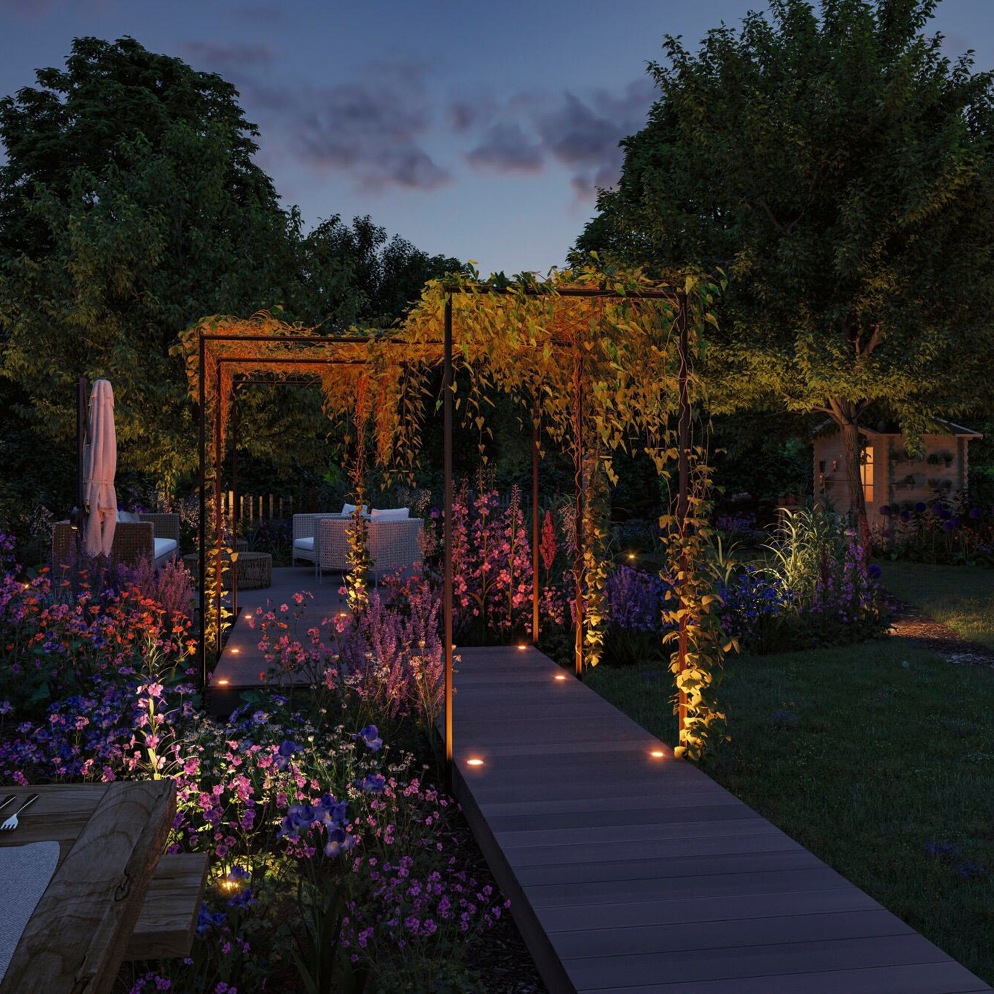 Paulmann - Plug & Shine Insect Friendly Outdoor 2W LED Recessed Floor Individual Spotlight in Silver