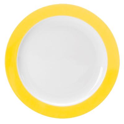 COLOURS Menüteller (mit Fahne) - (Ø 25,5 cm) - Gelb, 6er Set